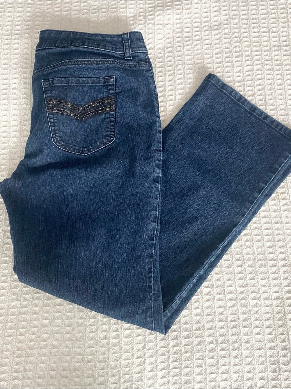 Chico's Dark Blue Boot-Cut Jeans size 1.5 10S